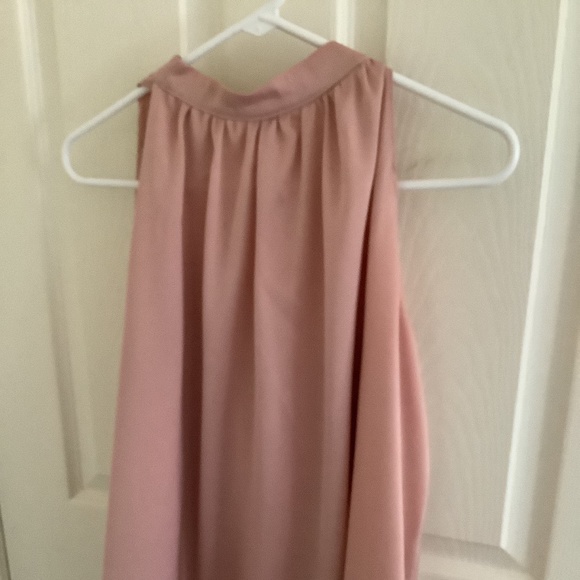 Pink satin Molly Bracken halter top in medium - Picture 2 of 3